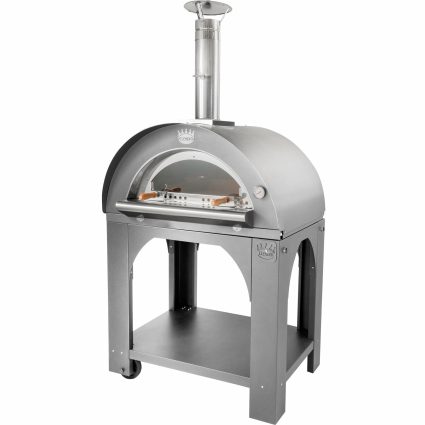Pulcinella Brændefyret Pizzaovn 80x60 cm. Rustfrit stål